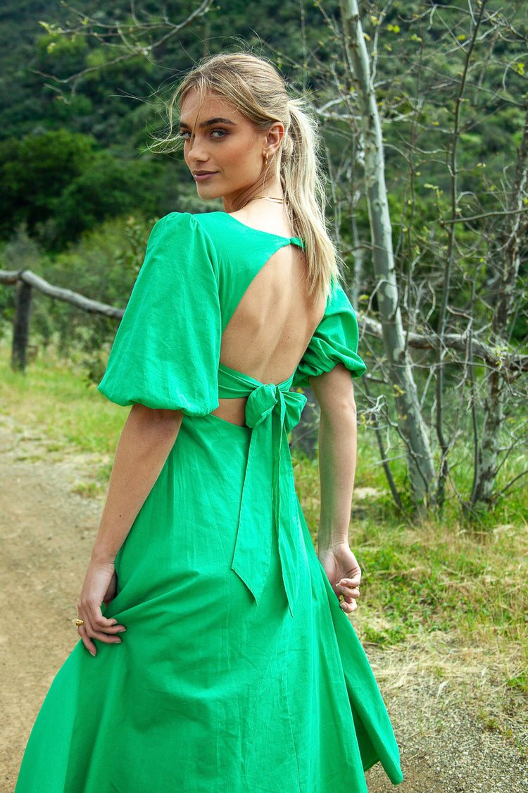 Jennica Midi Dress in Green - FINAL SALE