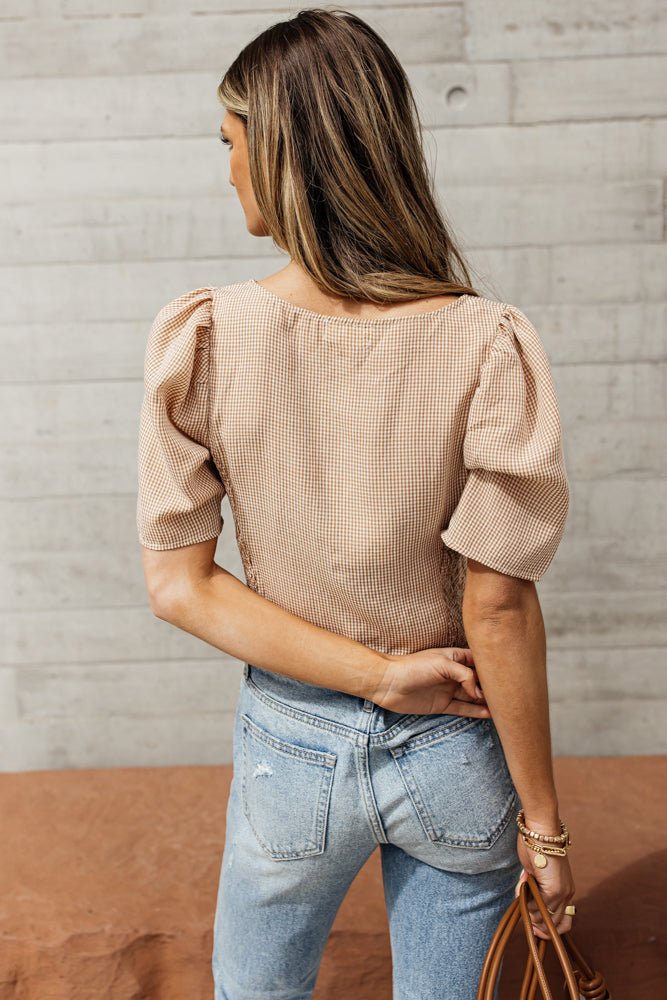 Angelica Cropped Top in Camel - FINAL SALE