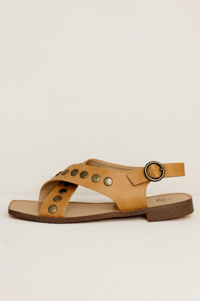 flat sandals with stud details
