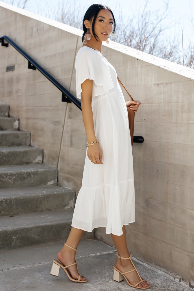 Sasha Midi Dress in Ivory - FINAL SALE