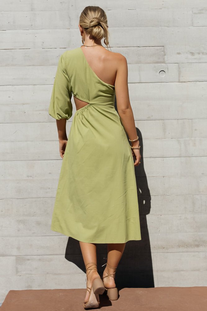 Alizabeth Midi Dress in Green- FINAL SALE