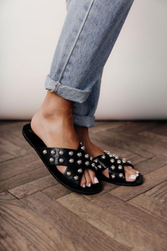 Jayla Studded Sandals in Black FINAL |