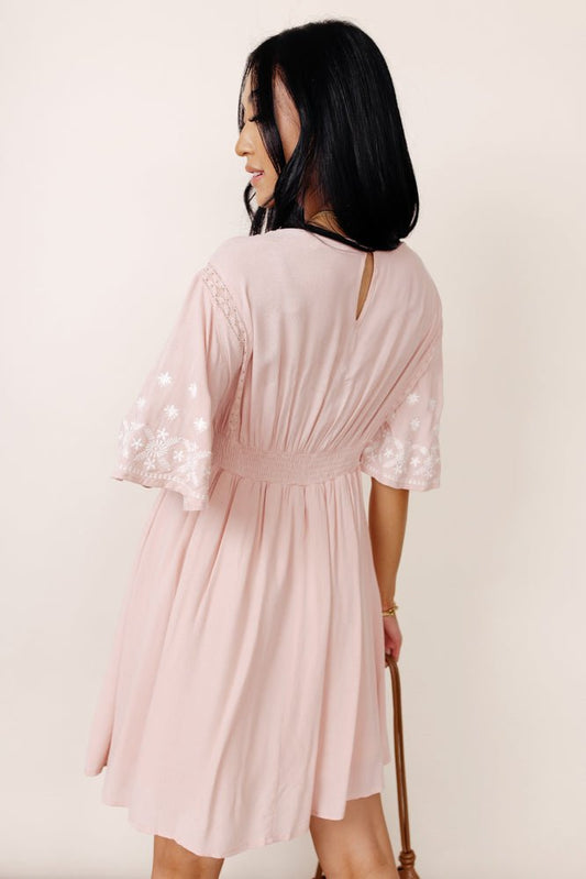 Annette Mini Dress in Blush - FINAL SALE