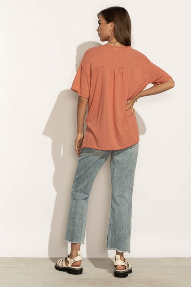 Paula Oversized Top in Orange - FINAL SALE