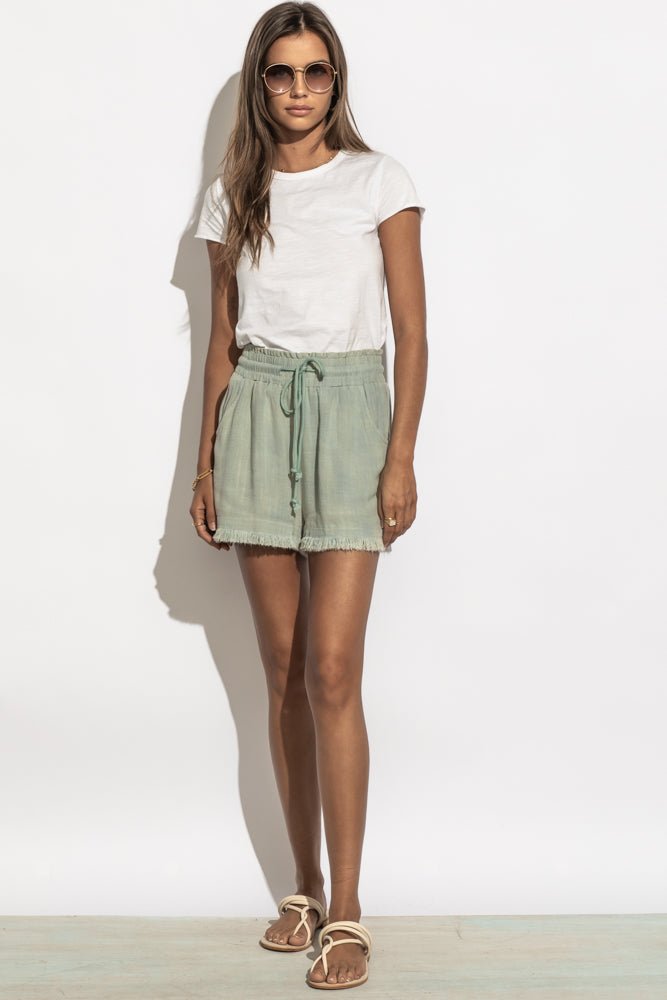 Afton Shorts in Sage - FINAL SALE