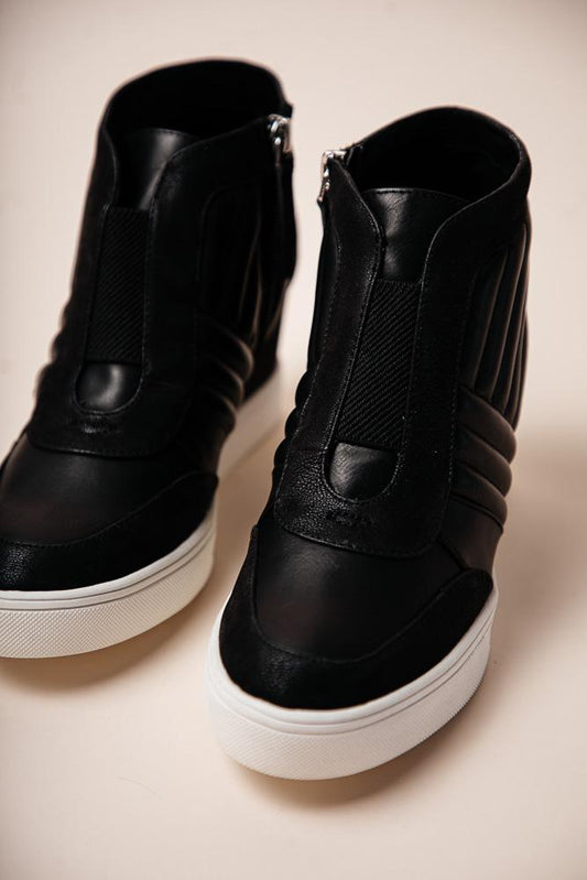 MIA Kaleb Wedge Sneaker in Black - FINAL SALE