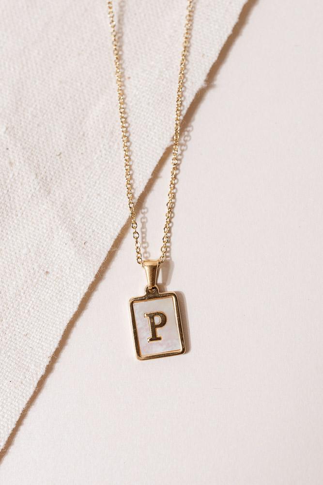 Pearl Initial Necklace - FINAL SALE