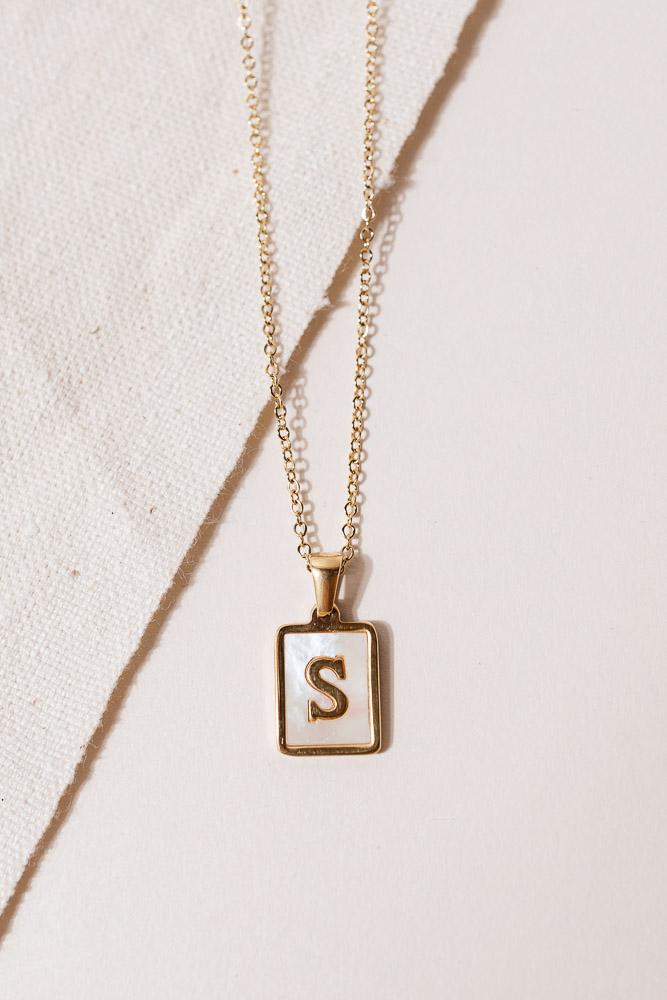 Pearl Initial Necklace - FINAL SALE