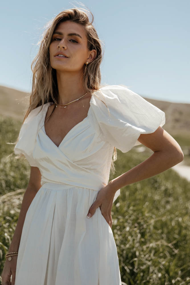 Michelle Mini Dress in White - FINAL SALE