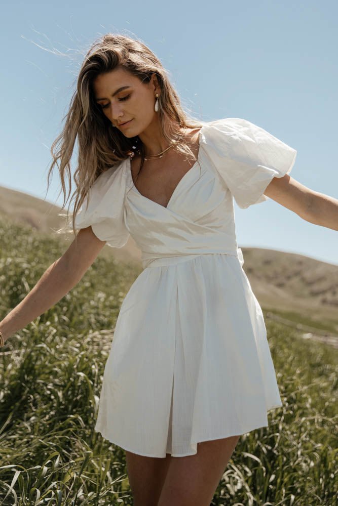 Michelle Mini Dress in White - FINAL SALE