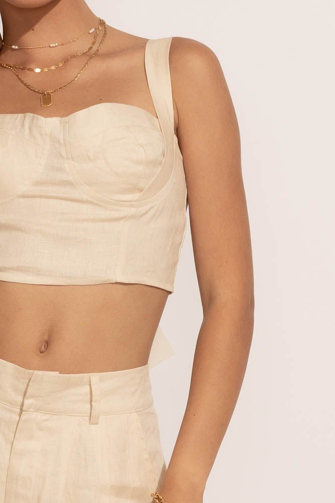 cropped bustier tank top