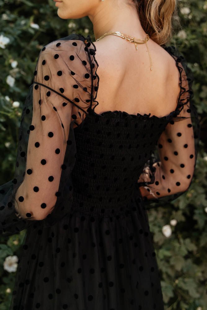 Margo Polka Dot Dress in Black - FINAL SALE