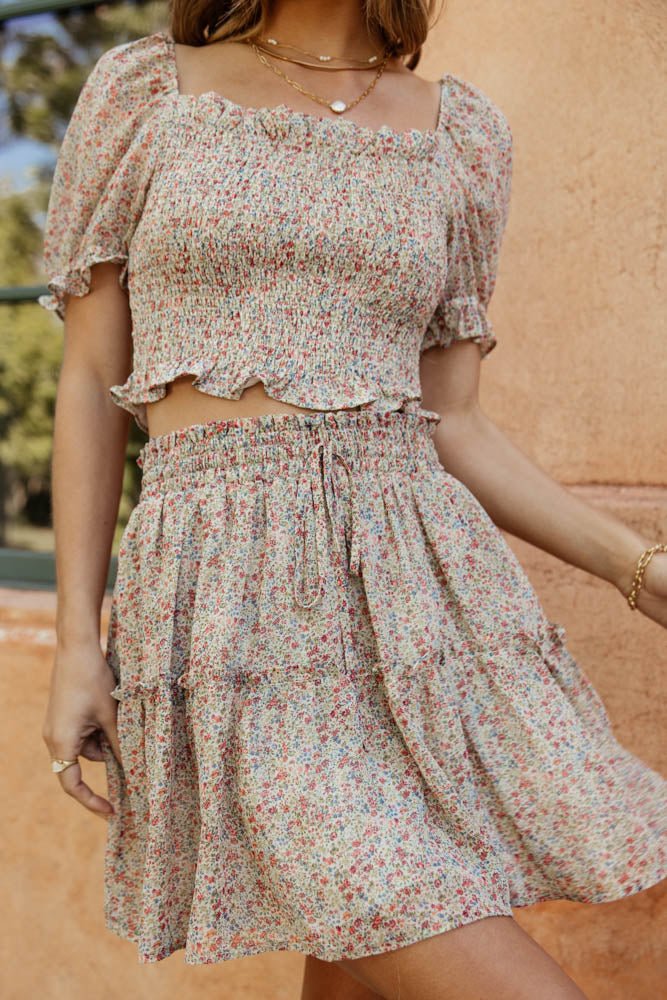 Helen Floral Mini Skirt - FINAL SALE