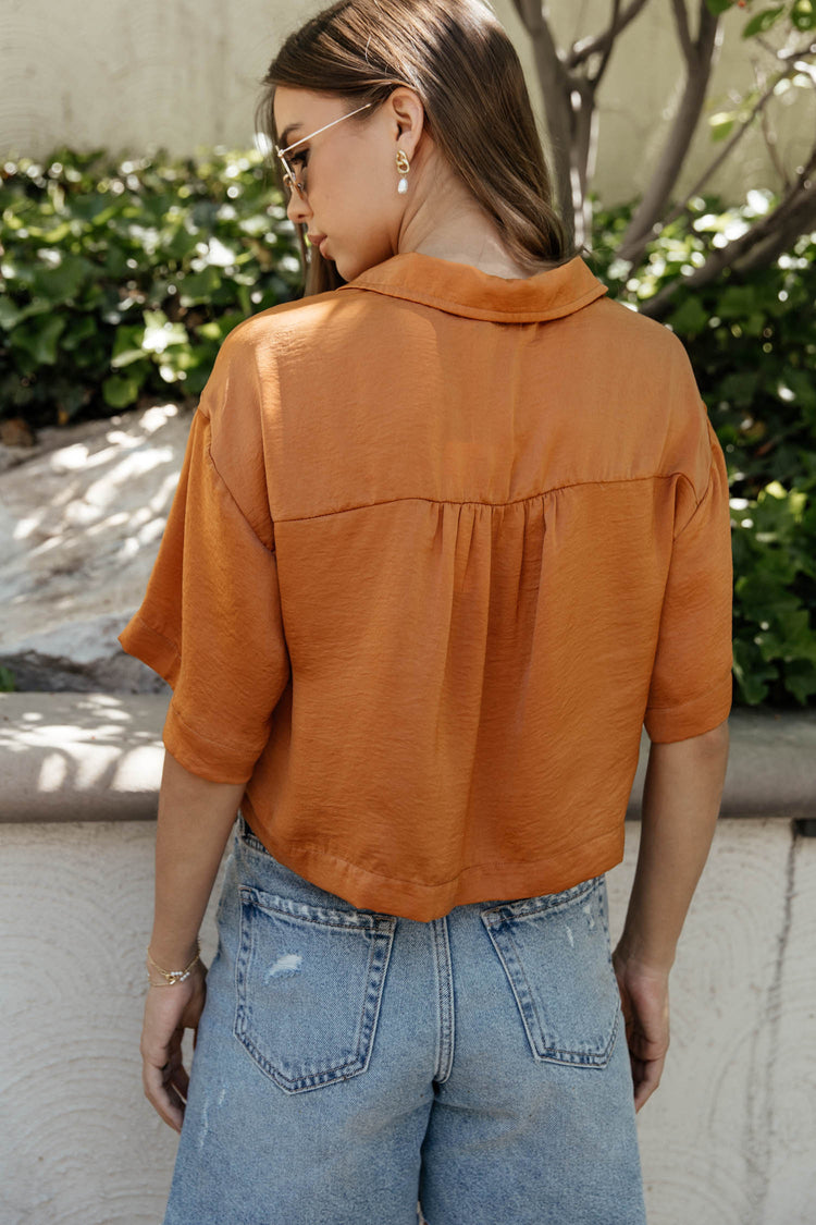 Haisley Button Up in Orange - FINAL SALE