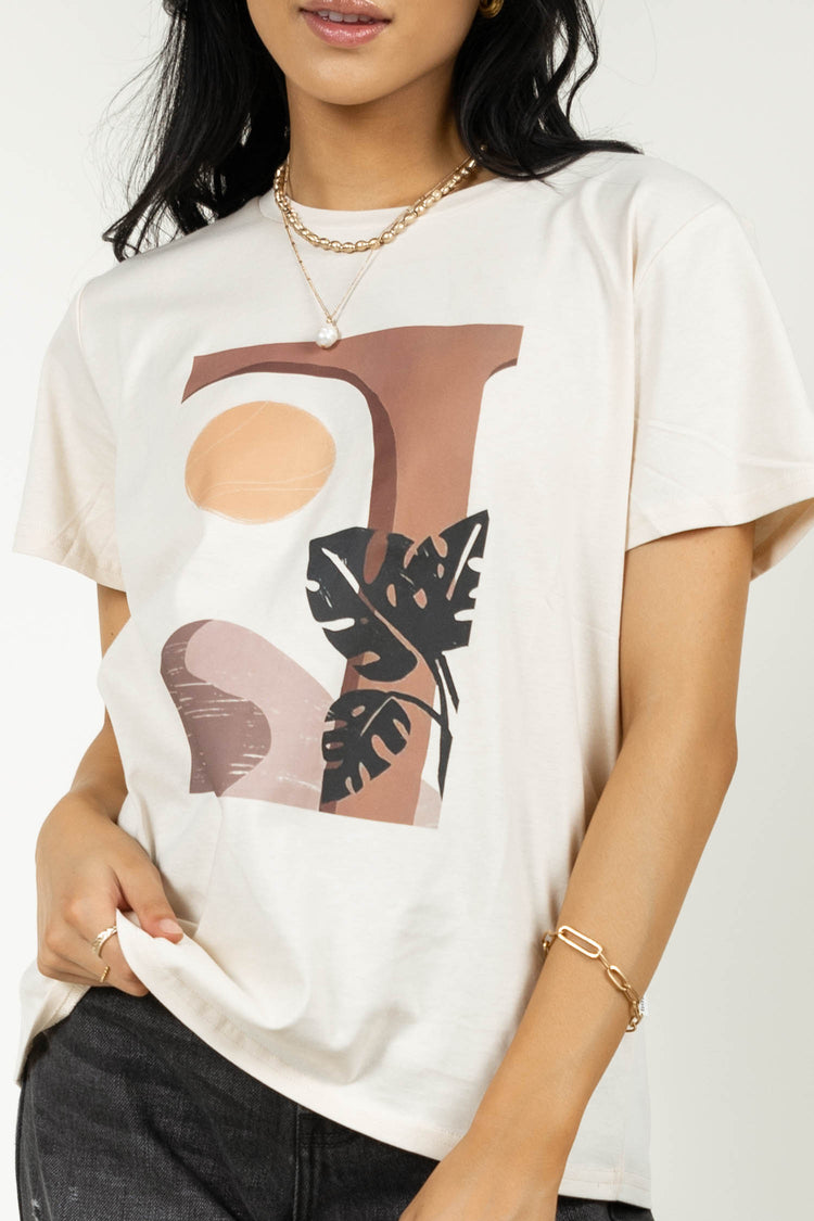 multicolor graphic tee shirt