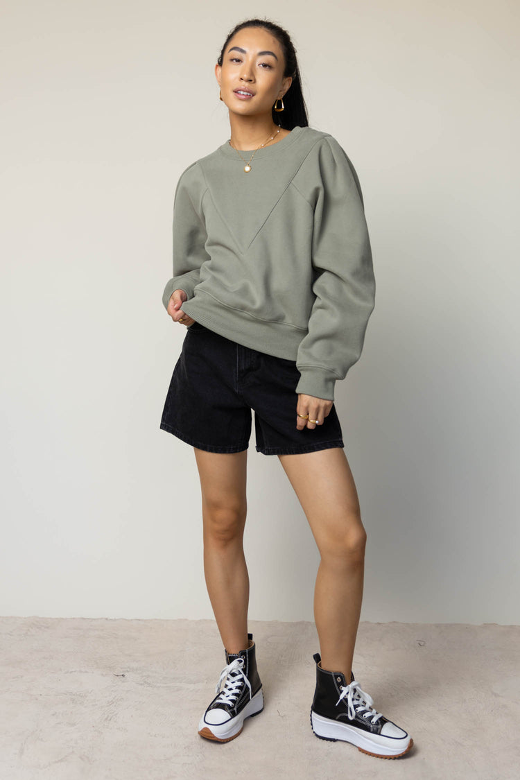 Madison Pullover in Olive - FINAL SALE