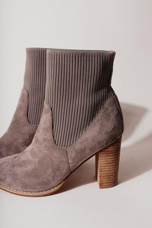 faux suede grey boots