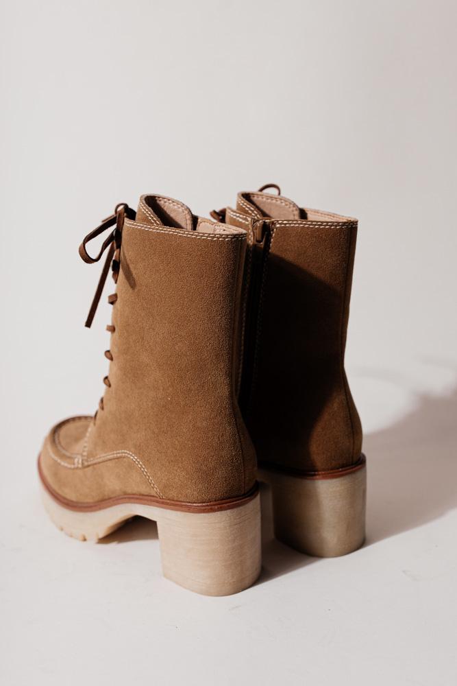 Maeve Combat Boots in Camel - FINAL SALE