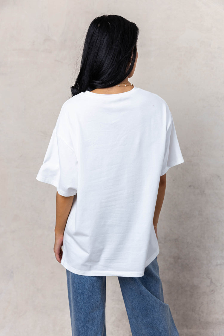 baggy fit white tee