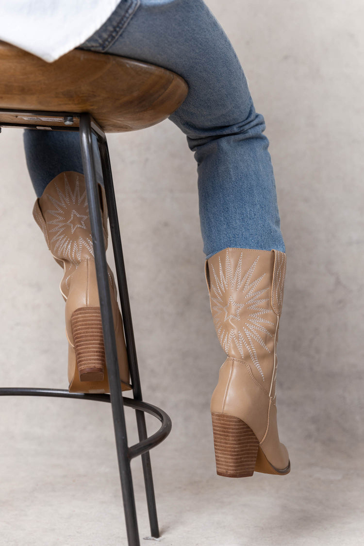 cowgirl boots with block heel
