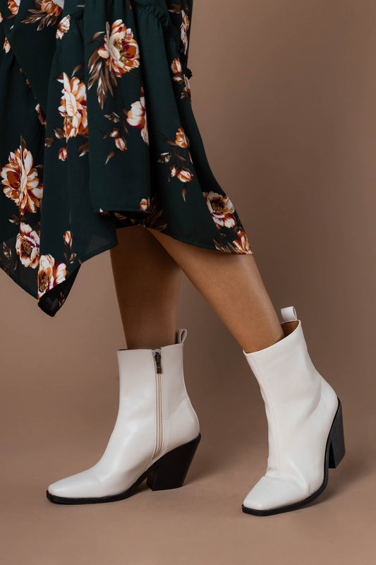 white boots with square toe