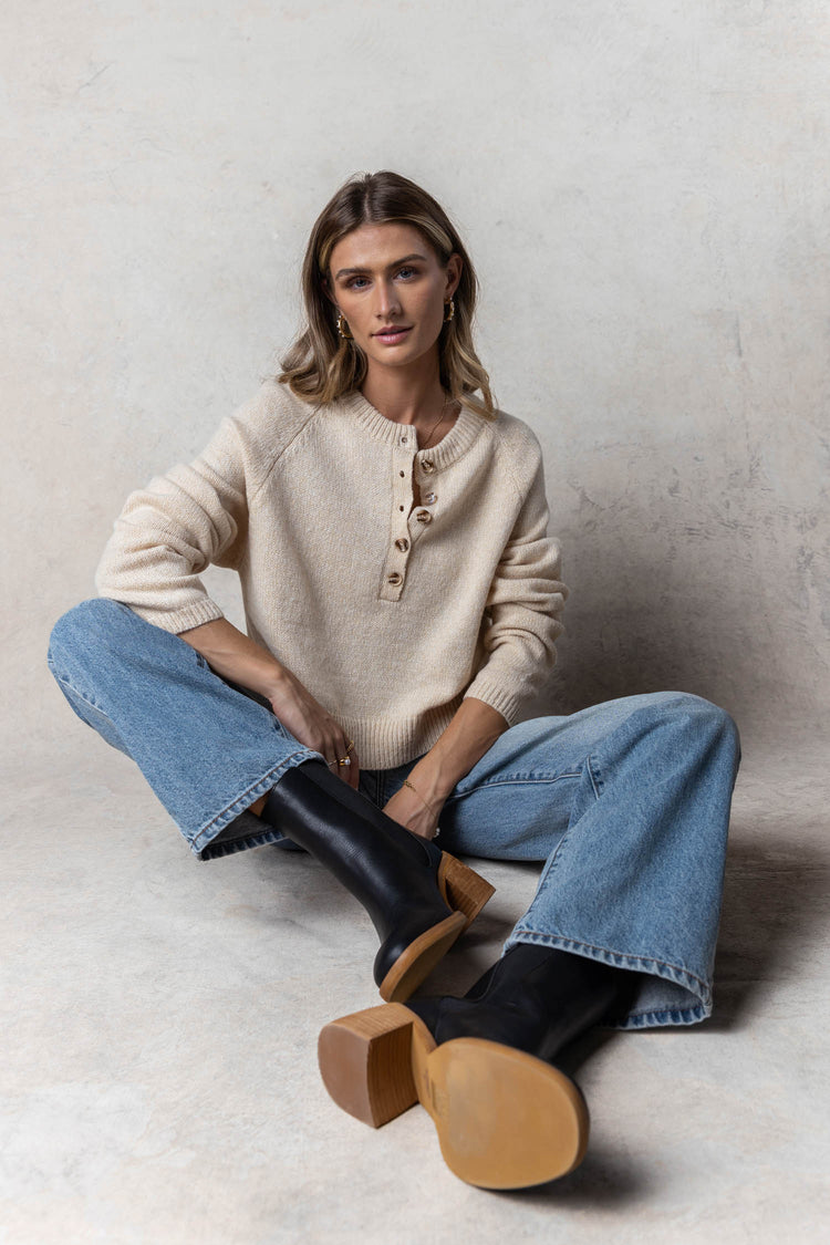 Amelia Sweater in Cream - FINAL SALE