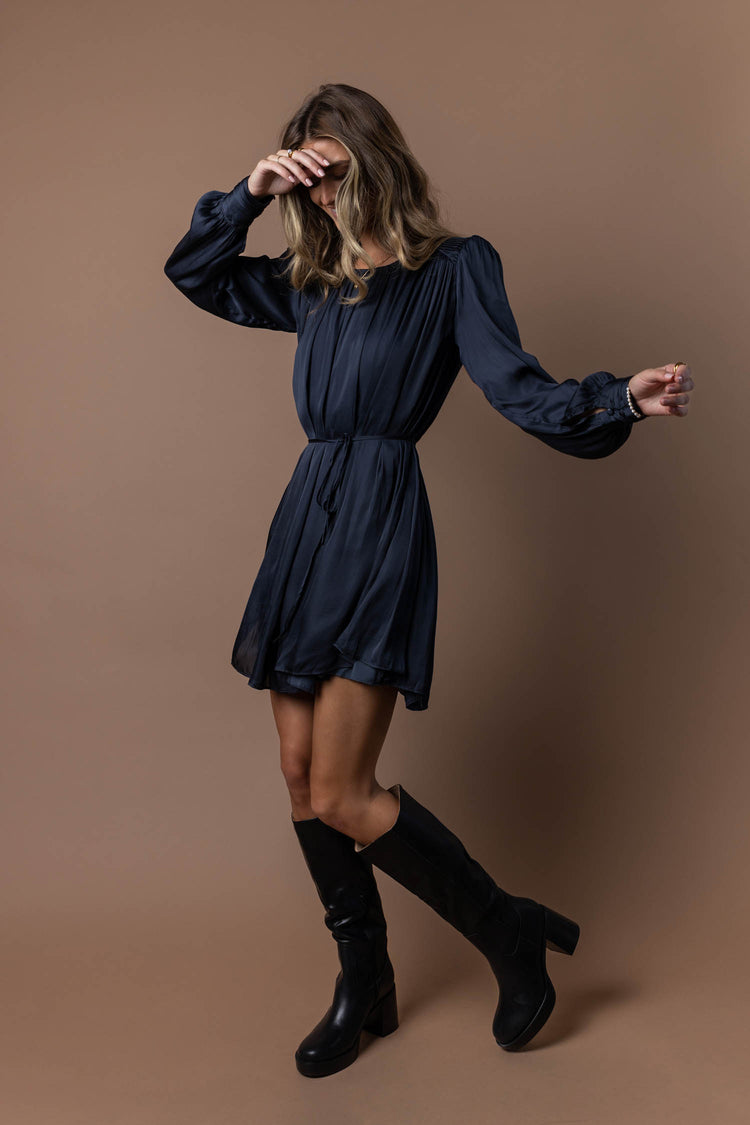 dress with knee boots