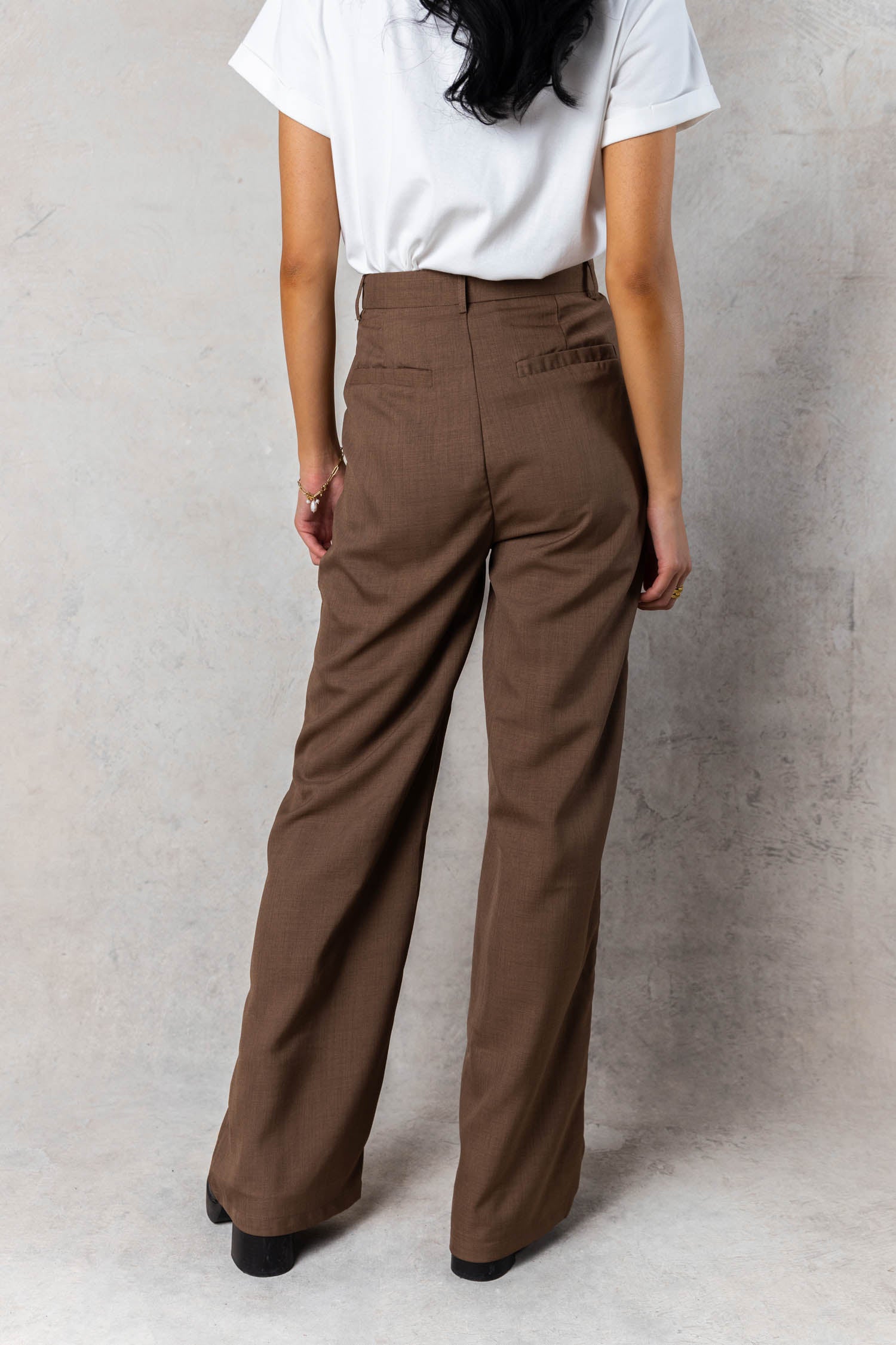 Maeve Wide Leg Pants in Brown - FINAL SALE