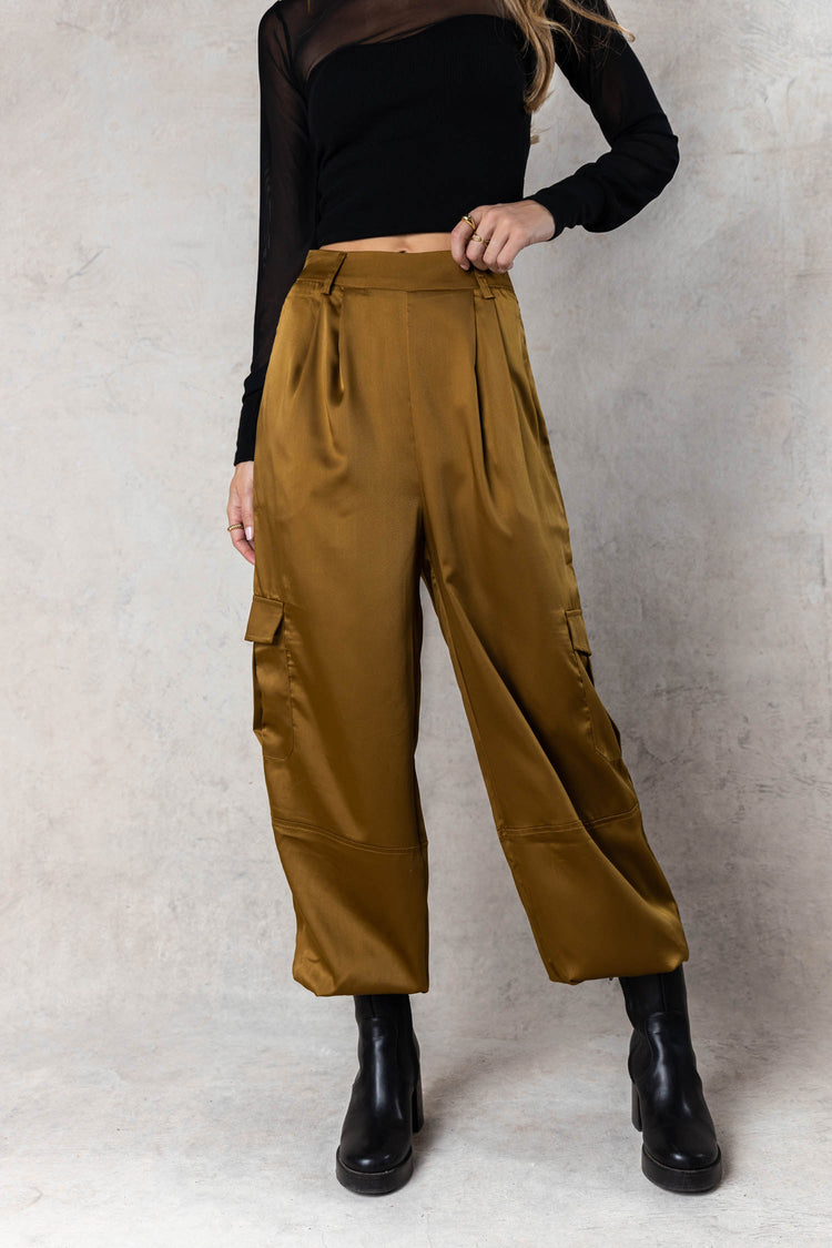 Robin High Rise Pants in Olive - FINAL SALE