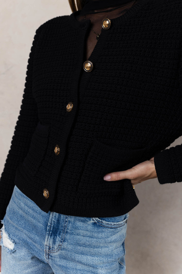 long sleeve black sweater