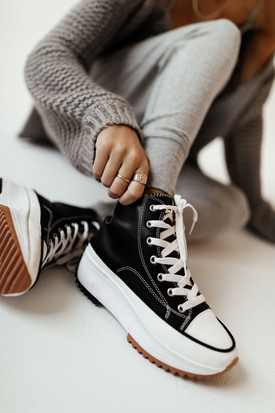 Kiera Platform Sneakers in Black - FINAL SALE | böhme