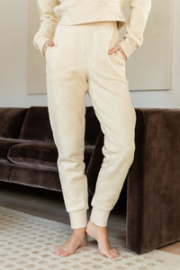 cream lounge pants