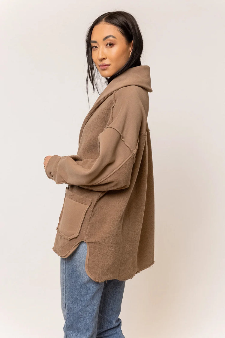 long sleeve jacket with front pockets