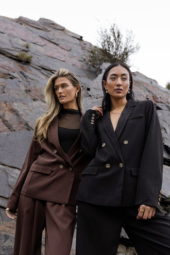 double breast button blazer