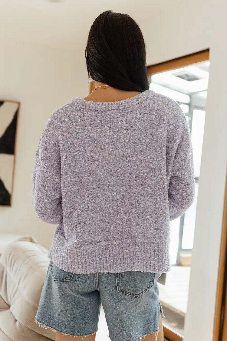 knitted sweater with round neck