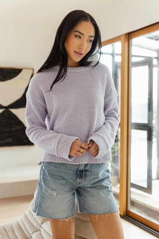 lavender knitted sweater