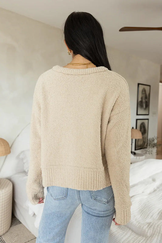 tan long sleeve sweater
