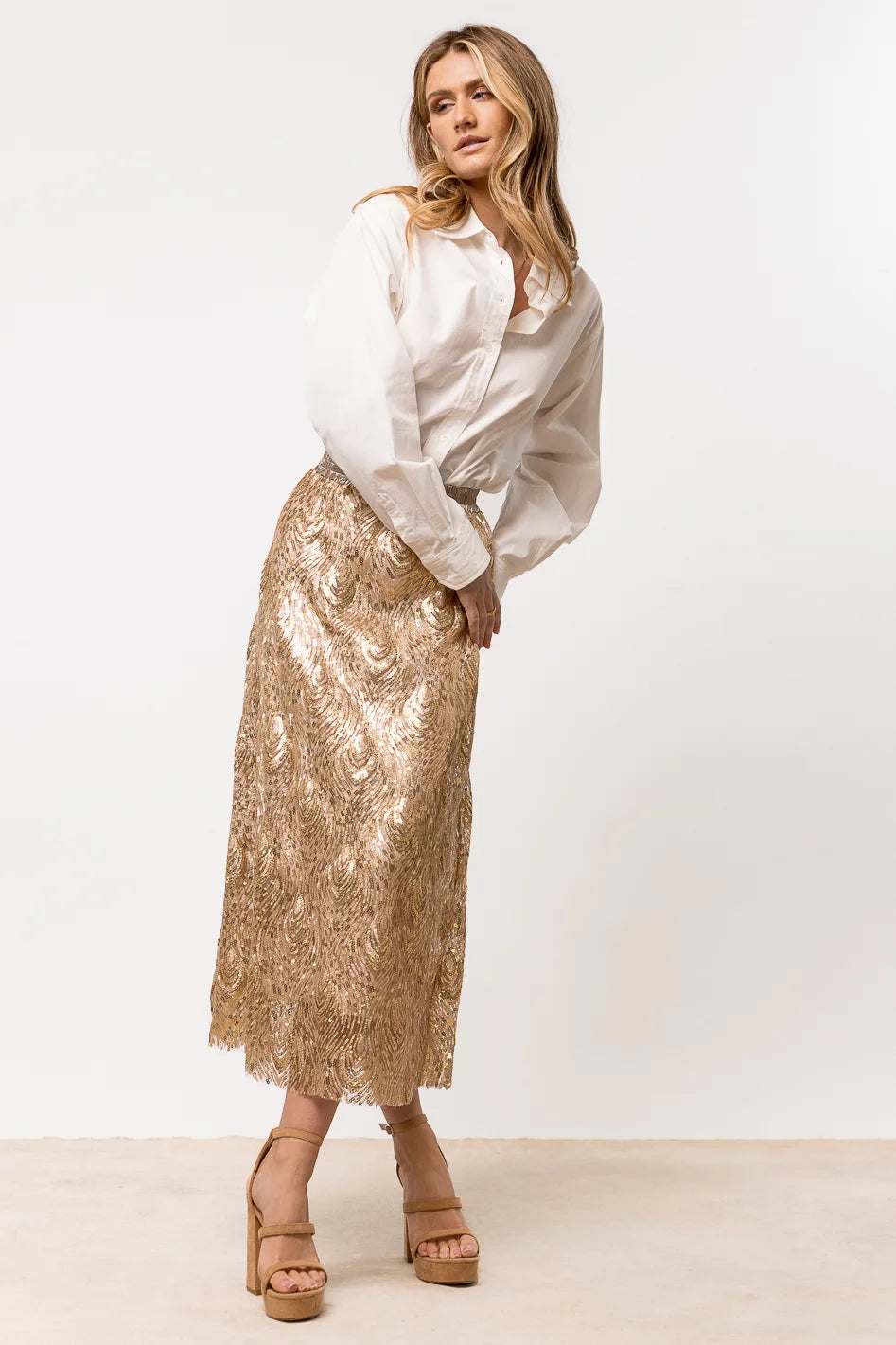 Gold skirt hotsell for sale