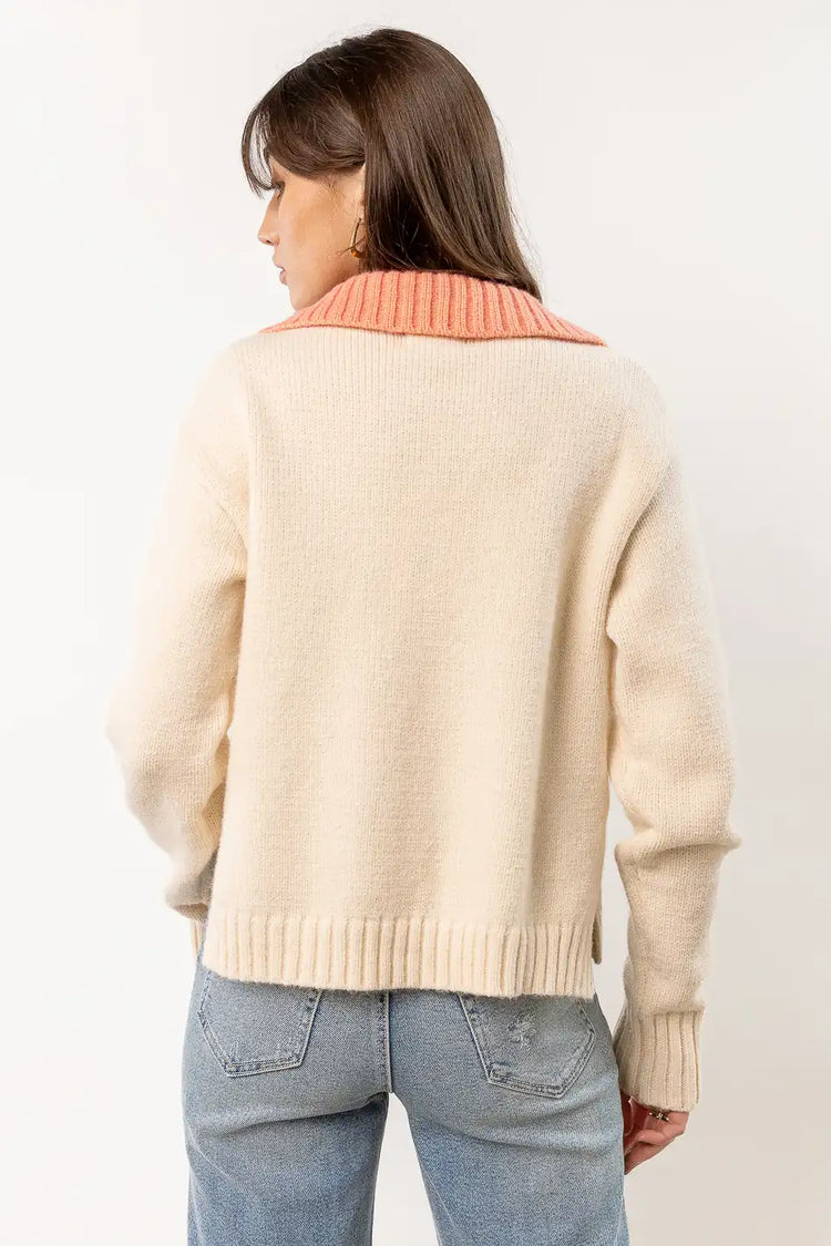 long sleeve sweater with collar