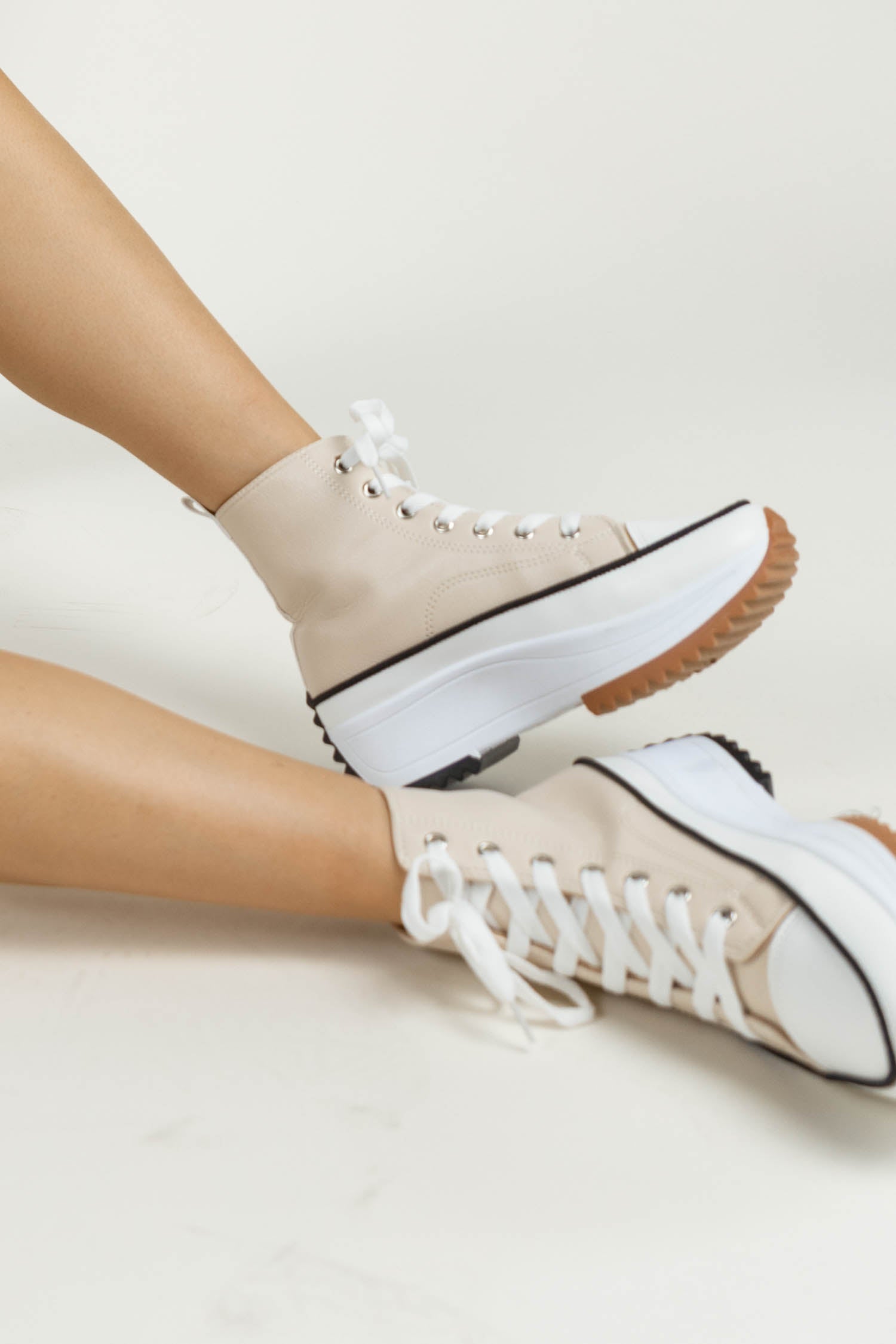 Kiera Platform Sneakers in Beige - FINAL SALE | böhme