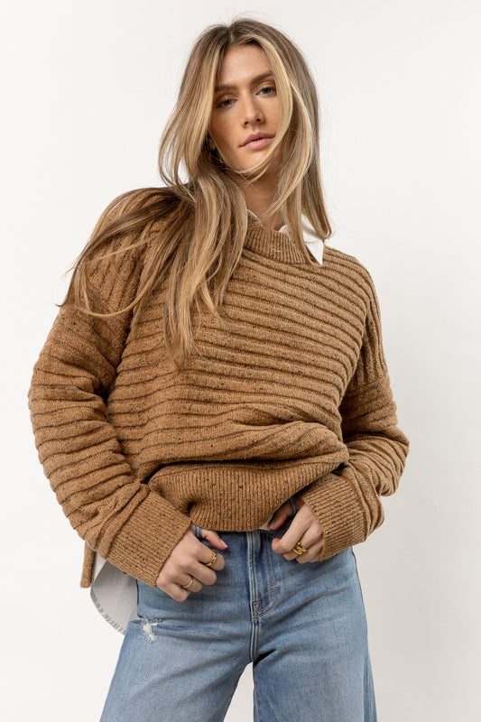 oversized brown knitted sweater