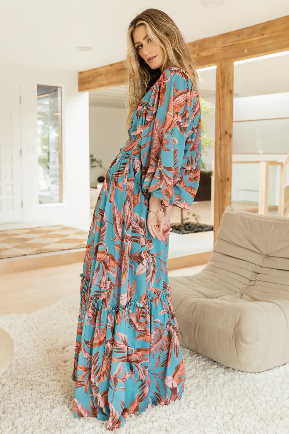 Chiffon maxi jurk hot sale