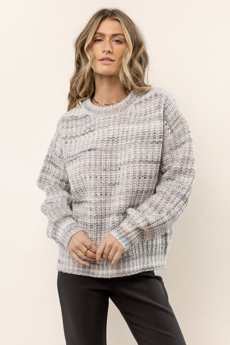 high neck knitted sweater