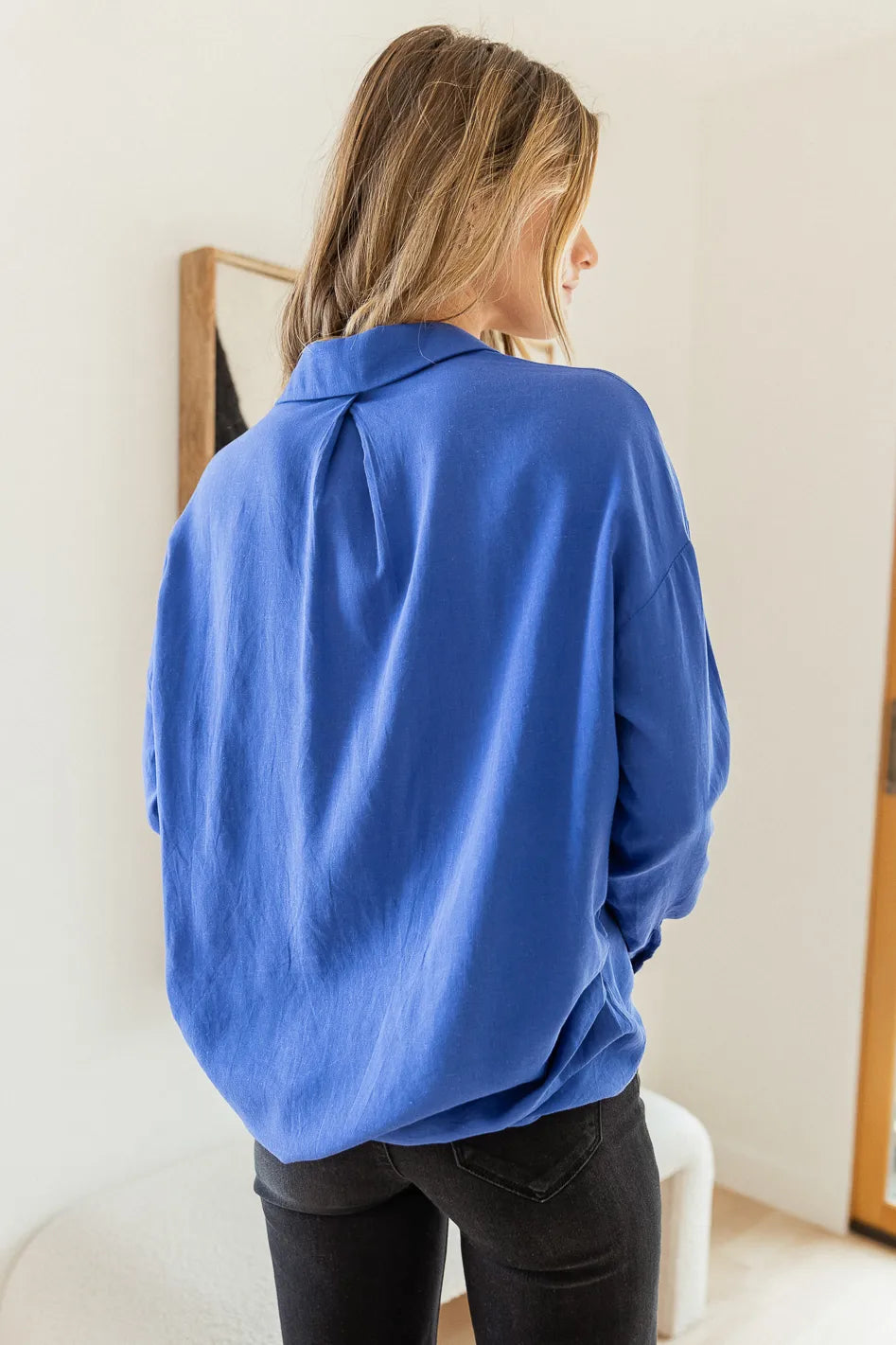 Laylah Long Sleeve Top in Blue - FINAL SALE