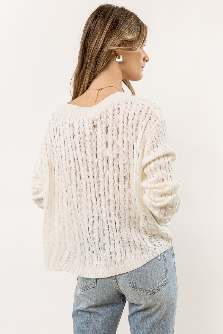 oversized cable-knit sweater