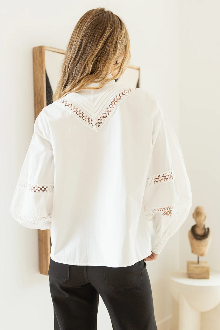 long sleeve top with lace detail