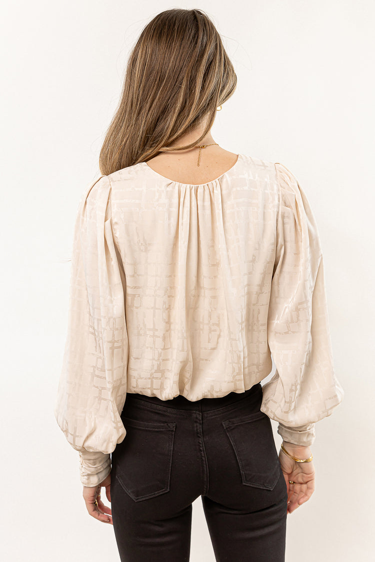 cropped blouse with textured pattern