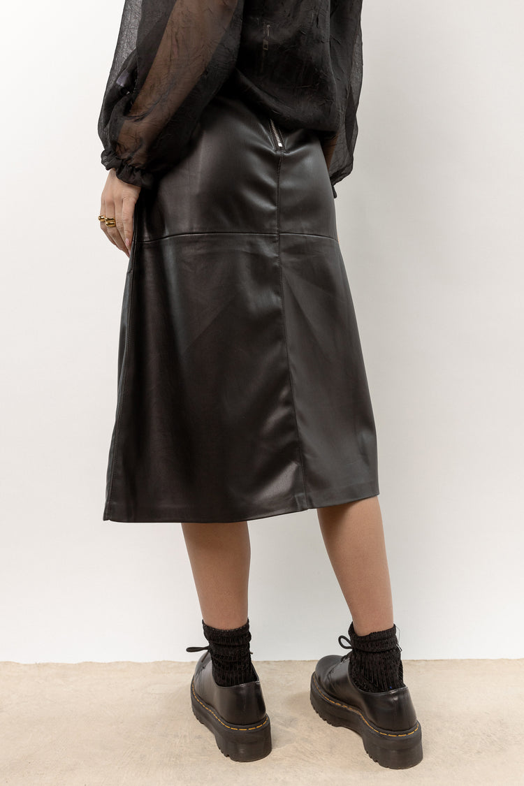 Saige Midi Skirt in Black - FINAL SALE