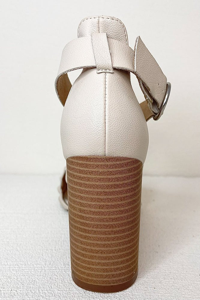 back view of ivory heel