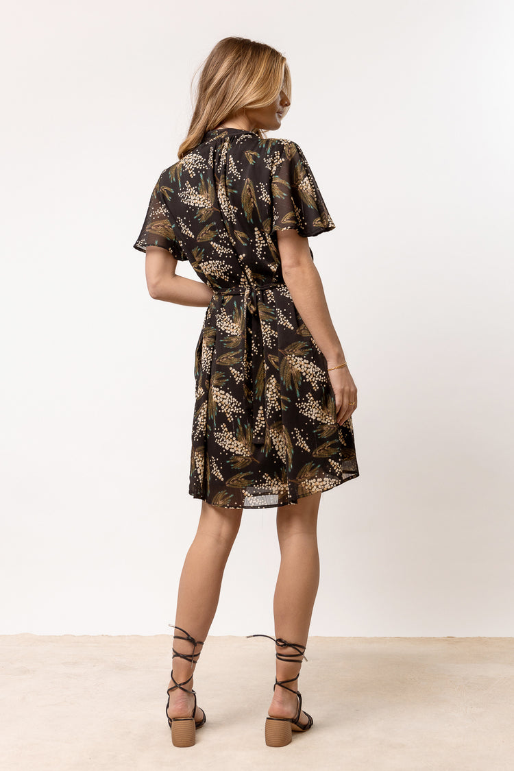 printed floral knee length dress